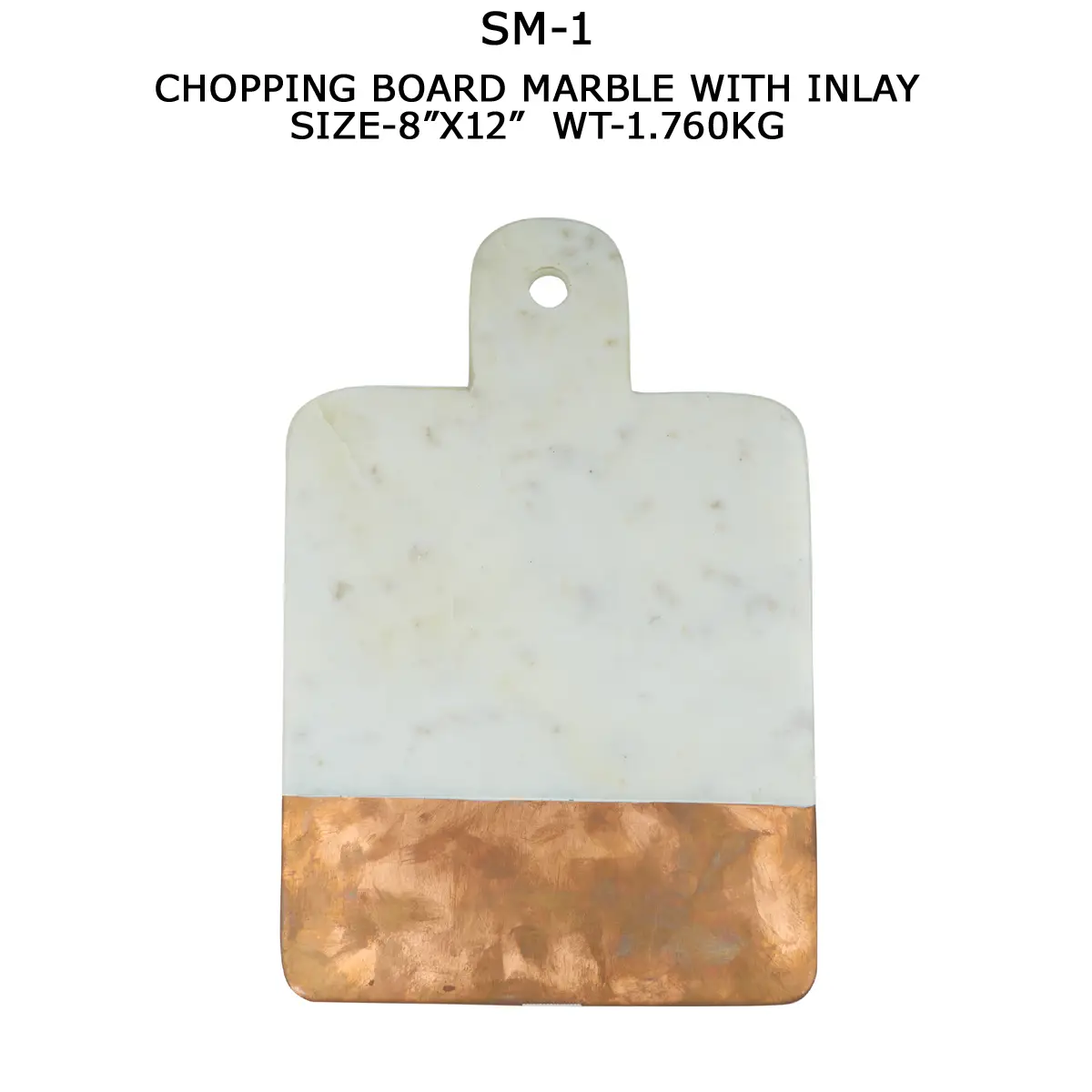 CHOPPING BOARD MARBLE WITH INLAY